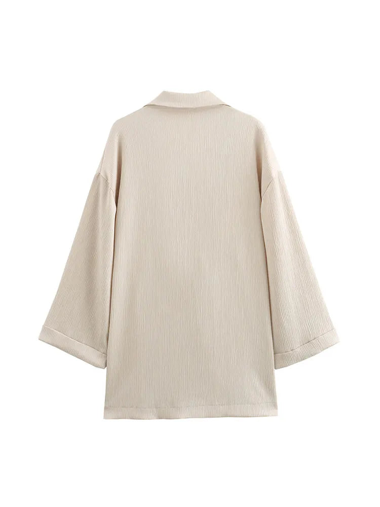 Dalia Completo Donna Elegante con Blazer e Pantaloni a Gamba Larga | Maniche Lunghe, Doppiopetto 3