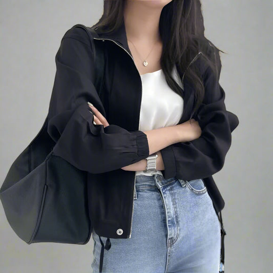 Flera Giacca Donna Leggera in Cotone Stile Coreano | Maniche Lunghe, Versatile 1