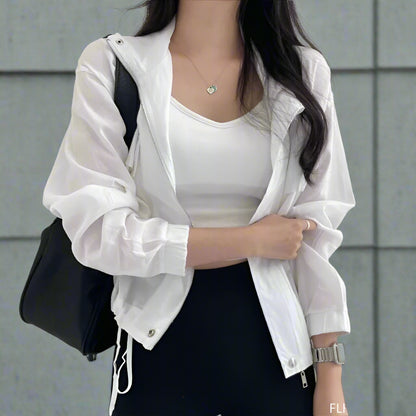 Flera Giacca Donna Leggera in Cotone Stile Coreano | Maniche Lunghe, Versatile 2