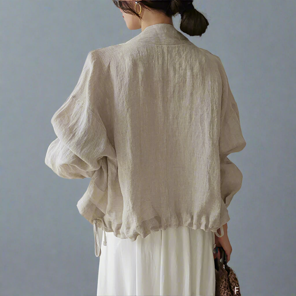 Flera Giacca Donna Leggera in Cotone Stile Coreano | Maniche Lunghe, Versatile 5
