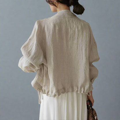 Flera Giacca Donna Leggera in Cotone Stile Coreano | Maniche Lunghe, Versatile 5