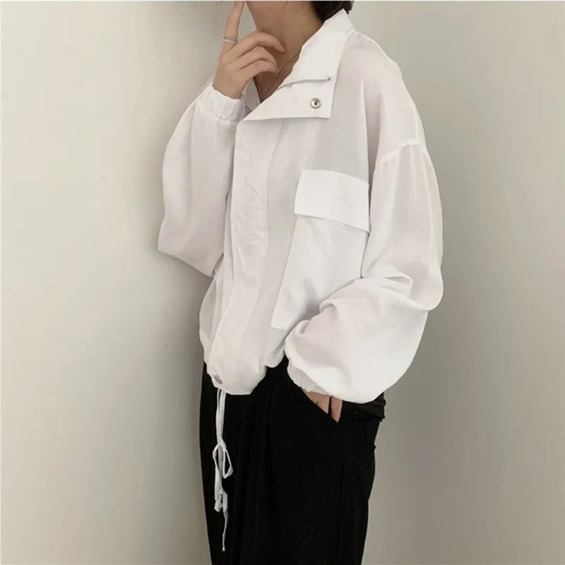 Flera Giacca Donna Leggera in Cotone Stile Coreano | Maniche Lunghe, Versatile 6