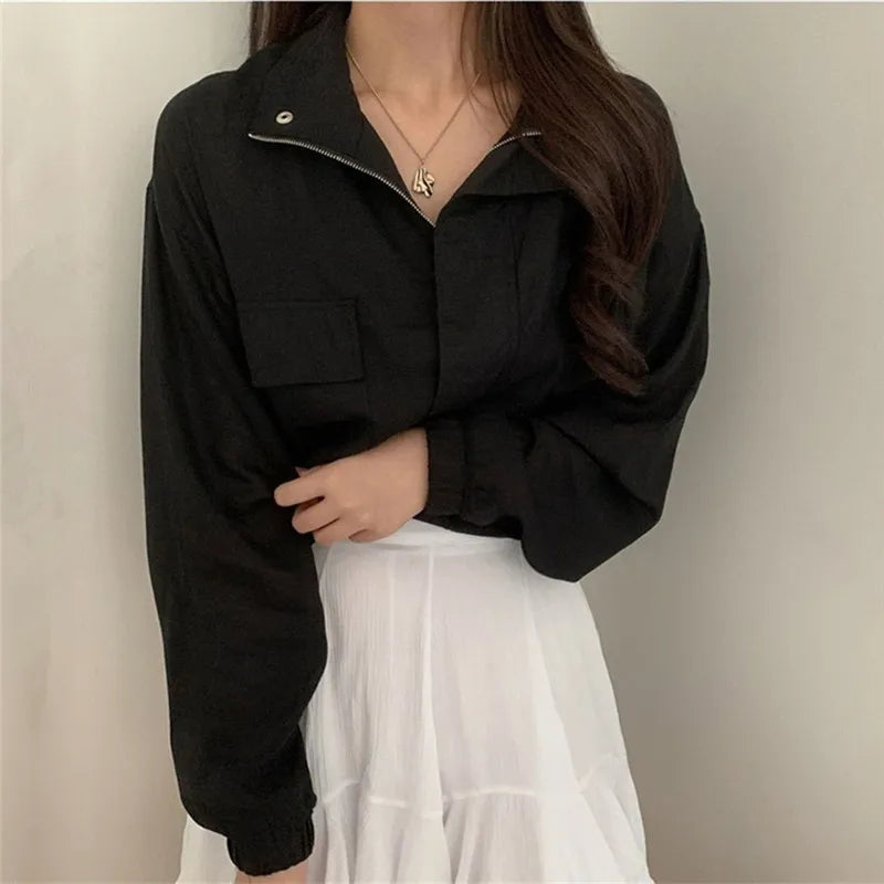 Flera Giacca Donna Leggera in Cotone Stile Coreano | Maniche Lunghe, Versatile 7