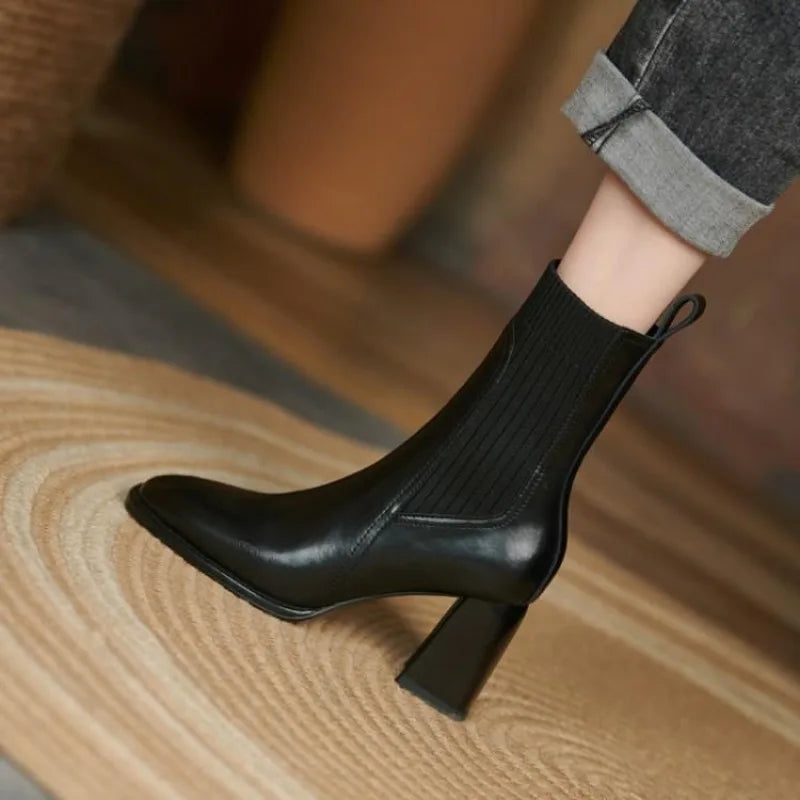 Fresa Scarpe da Donna con Tacco Alto Retro | Stivali Corti, Comodi, Eleganti 2