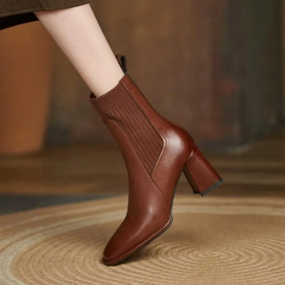 Fresa Scarpe da Donna con Tacco Alto Retro | Stivali Corti, Comodi, Eleganti 4