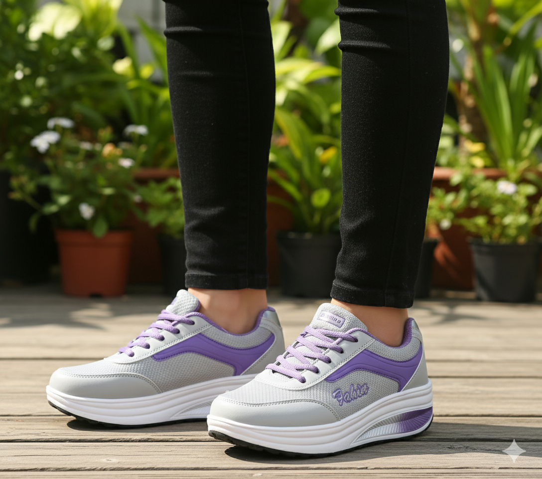 Alino Sneakers da Donna con Piattaforma | Suola Antiscivolo, Casual, Taglie Grandi