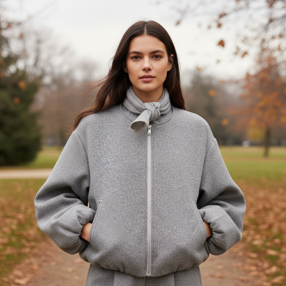Lisana Giacca Bomber da Donna Invernale | Con Cerniera, Stile Retrò