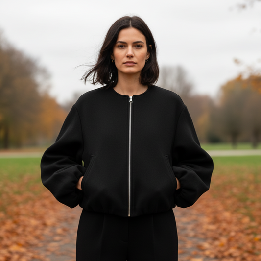 Lisana Giacca Bomber da Donna Invernale | Con Cerniera, Stile Retrò