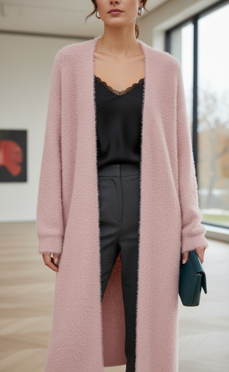 Cassandra Cardigan Lungo da Donna in Cashmere | Morbido e Caldo per l’Inverno