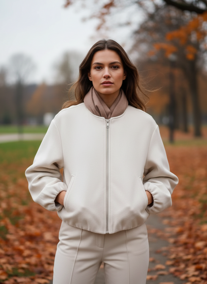 Lisana Giacca Bomber da Donna Invernale | Con Cerniera, Stile Retrò