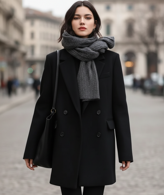Elia Cappotto da Donna in Misto Lana Medio Lungo | Da Ufficio, Spesso, Invernale