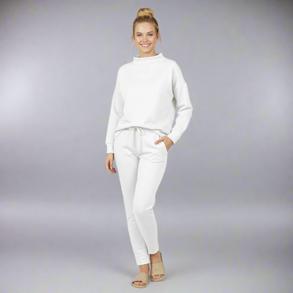 Vyra Set Donna Maglione a Collo Alto e Pantaloni | Tinta Unita, Autunno/Inverno