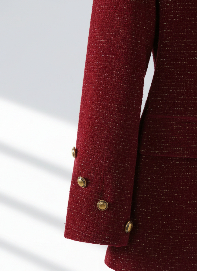 Teresa Tailleur Doppiopetto a Costine da Donna | con Pantaloni a Vita Alta, Dritti
