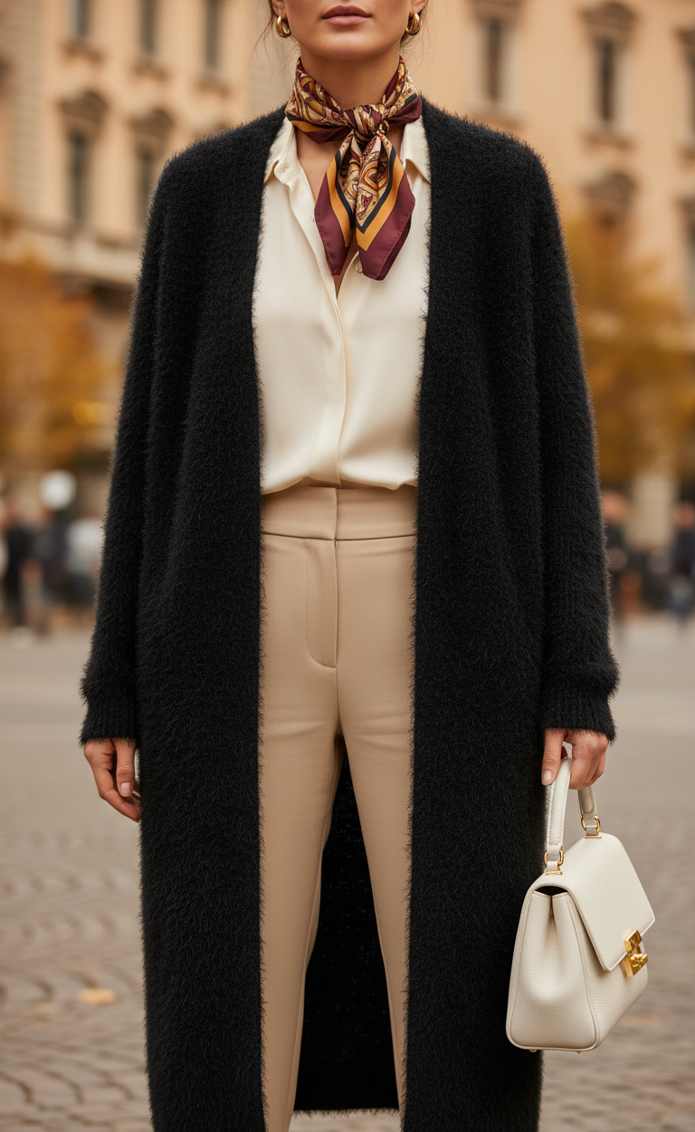 Cassandra Cardigan Lungo da Donna in Cashmere | Morbido e Caldo per l’Inverno