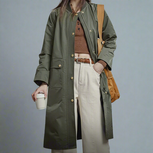 Lucia Trench Oversize da Donna Medio Lungo con Tasche a Patta | Autunnale