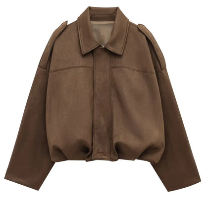Haxo Giacche da Bomber in Pelle per Donna | Eleganti, Maniche Lunghe, Corto 9