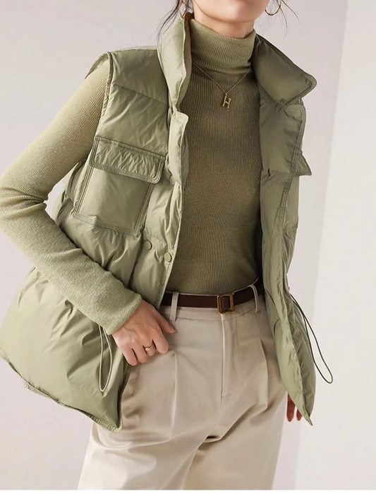 Lina Gilet da Donna Impermeabile in Piuma d'Oca | Leggero, Senza Maniche 0
