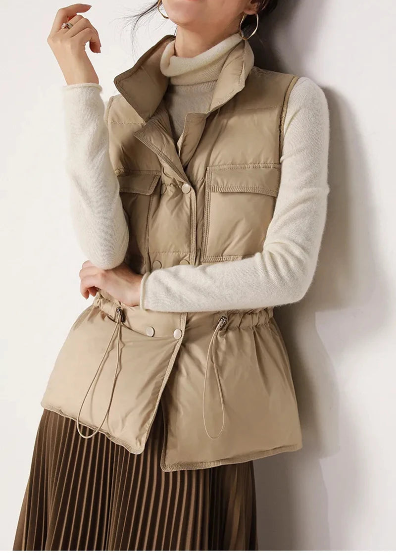 Lina Gilet da Donna Impermeabile in Piuma d'Oca | Leggero, Senza Maniche 1