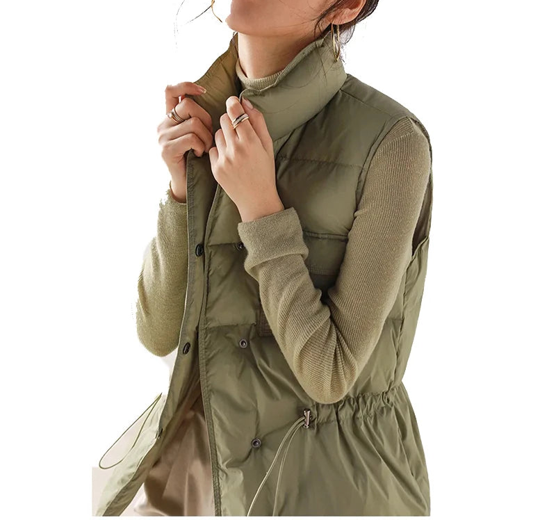 Lina Gilet da Donna Impermeabile in Piuma d'Oca | Leggero, Senza Maniche 2