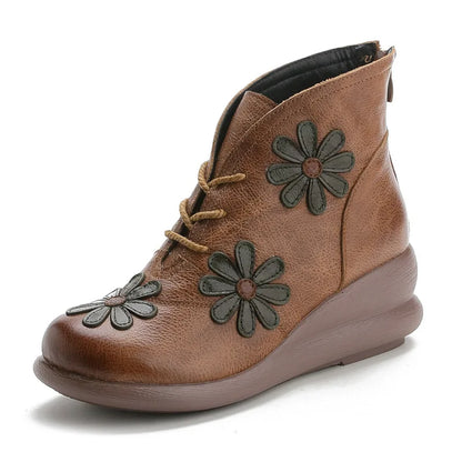 Lina Stivaletti da Donna con Tacco a Wedge in Pelle | Invernali, Floreali 8