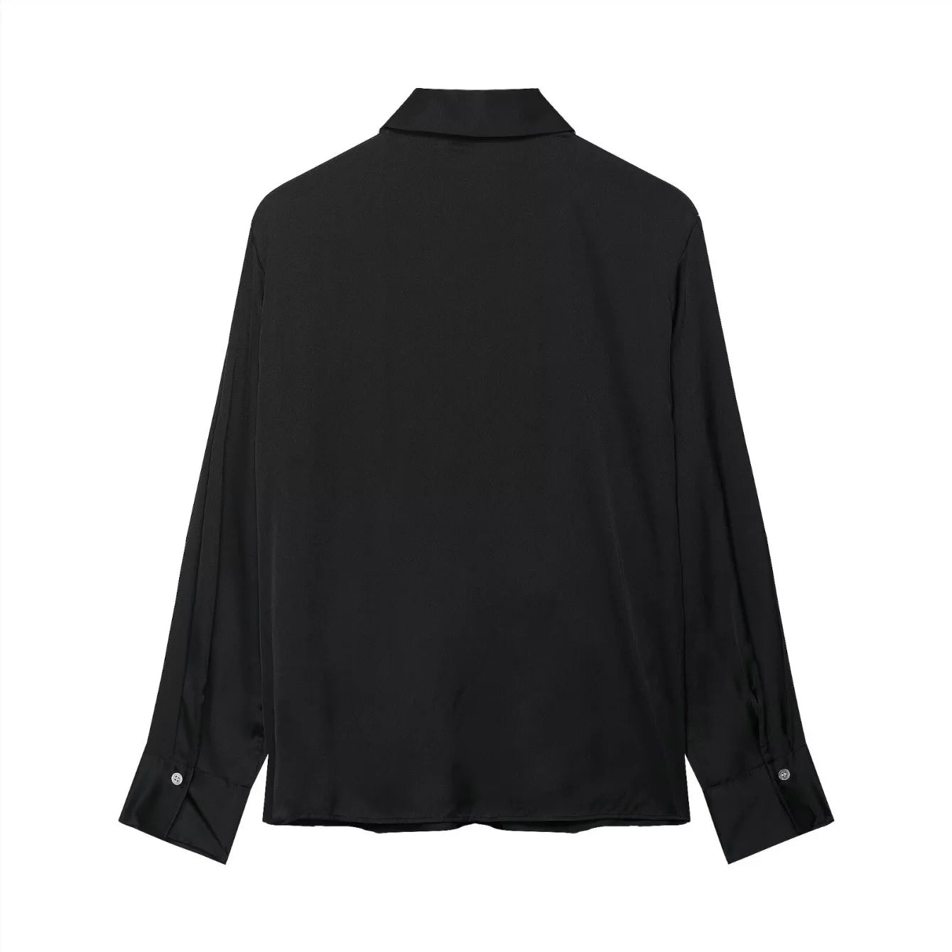 Lira Camicia da Donna in Raso con Nodo Traspirante | Maniche Lunghe, Elegante 2