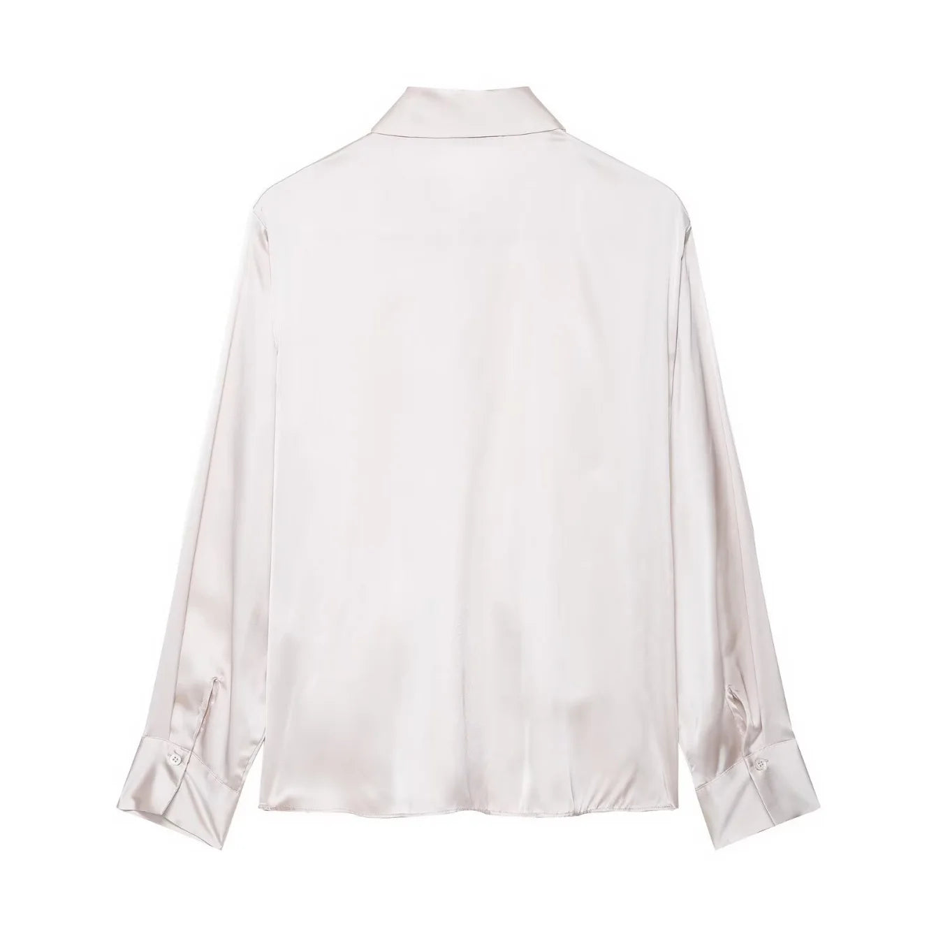 Lira Camicia da Donna in Raso con Nodo Traspirante | Maniche Lunghe, Elegante 4