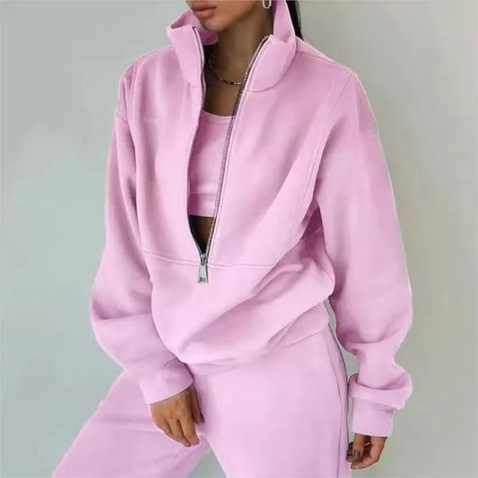 Lira Completo Sportivo da Donna con Zip | Comodo, Caldo 1