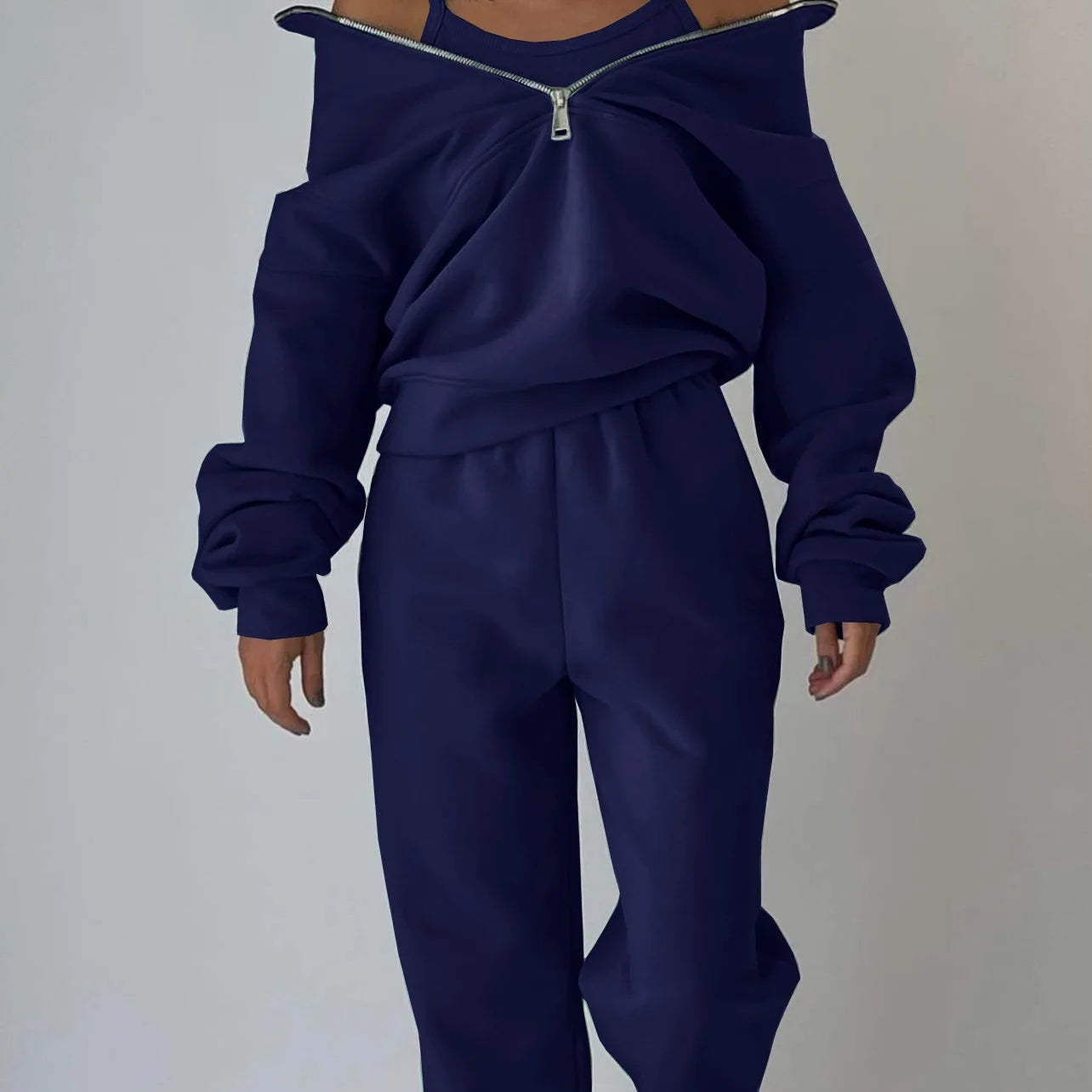 Lira Completo Sportivo da Donna con Zip | Comodo, Caldo 13