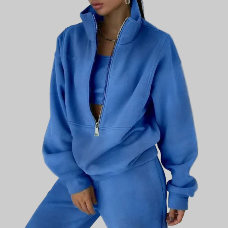 Lira Completo Sportivo da Donna con Zip | Comodo, Caldo 4