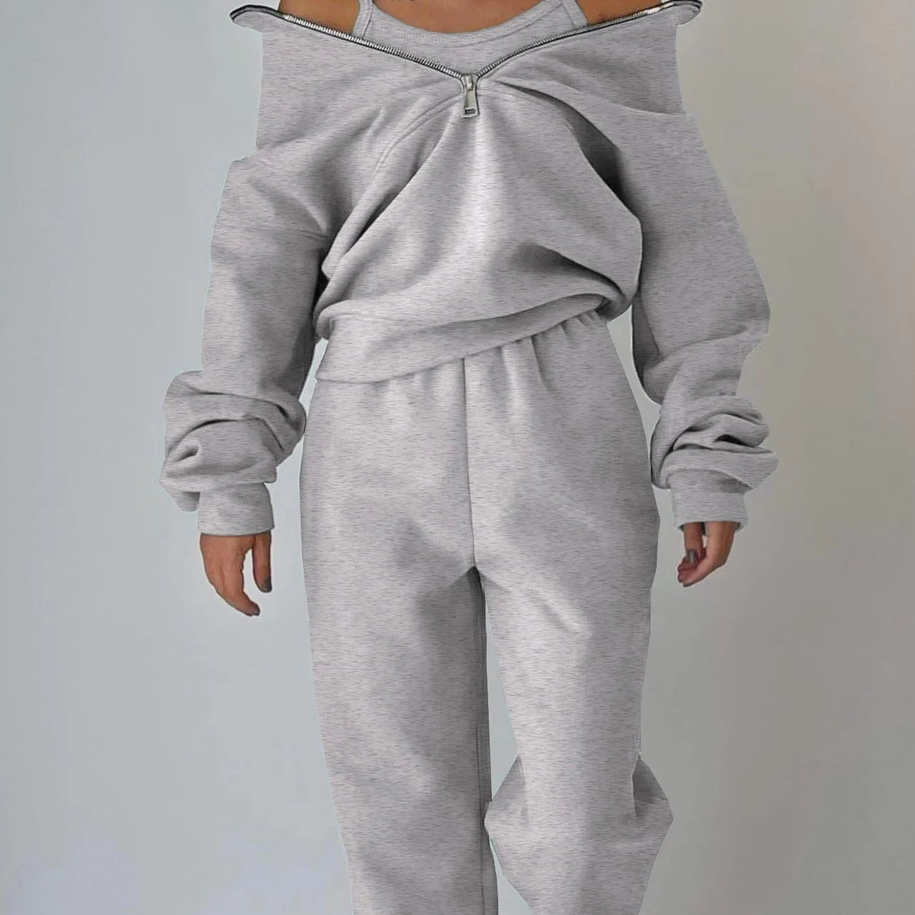 Lira Completo Sportivo da Donna con Zip | Comodo, Caldo 9