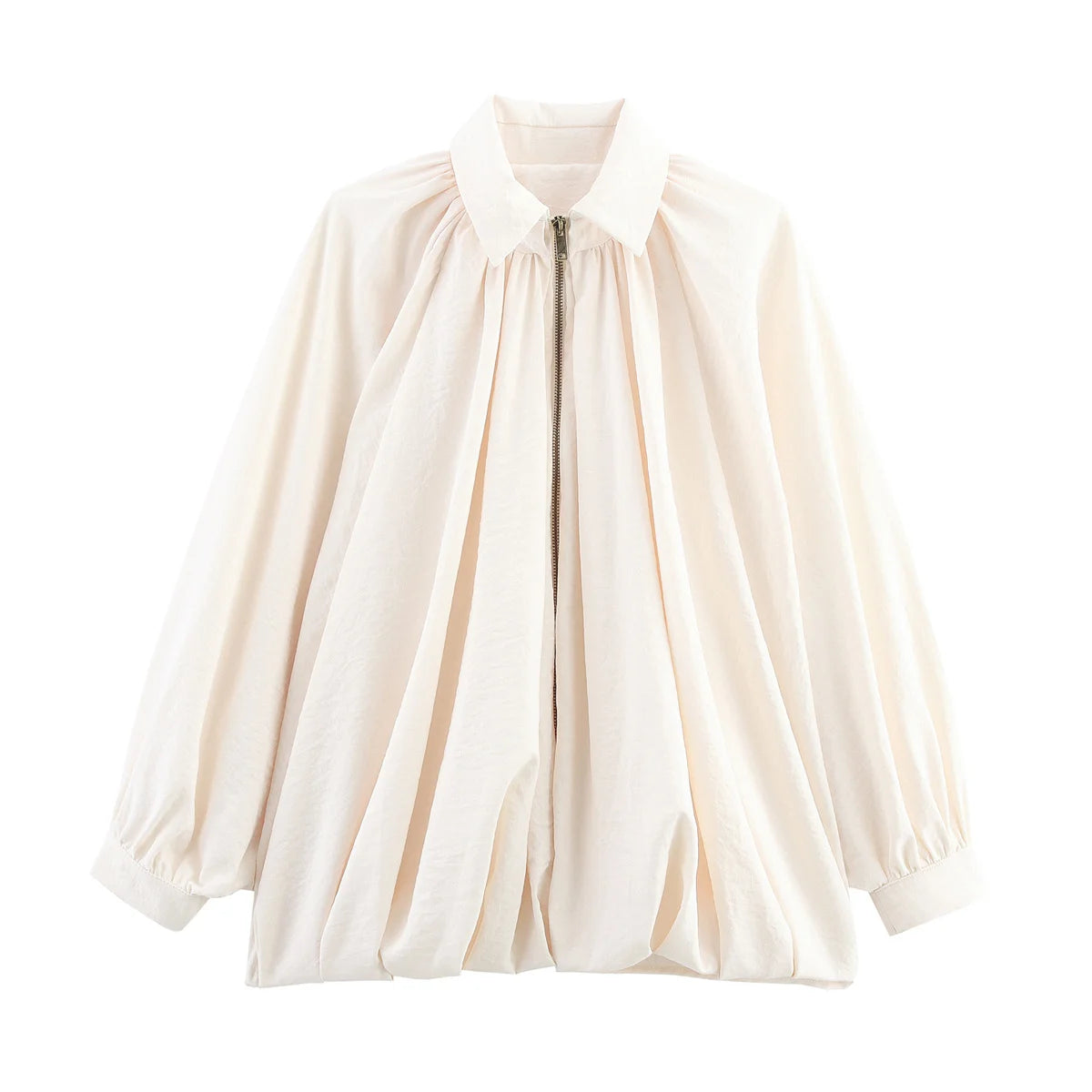 Lira Giacche da Donna Sportive in Satin Leggere | Maniche Lunghe, Design Pieghettato 7