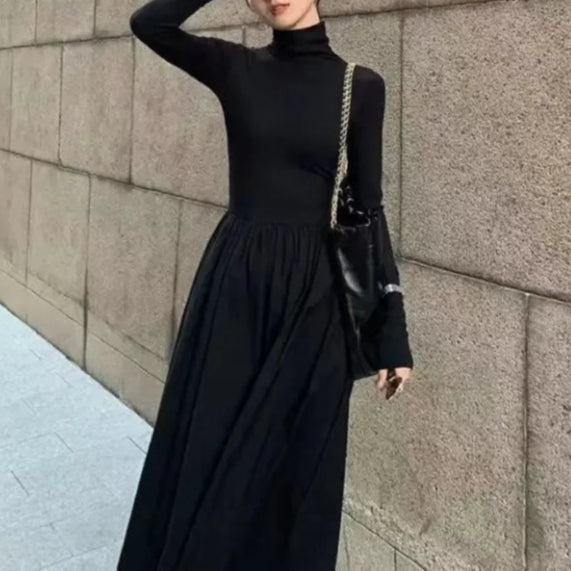 Livia Abito da Donna Hepburn Grigio con Collo Alto | Elegante, invernale 3