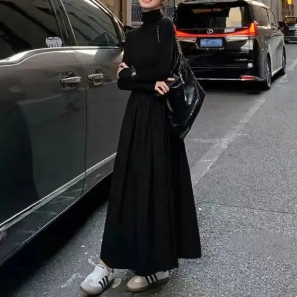 Livia Abito da Donna Hepburn Grigio con Collo Alto | Elegante, invernale 5