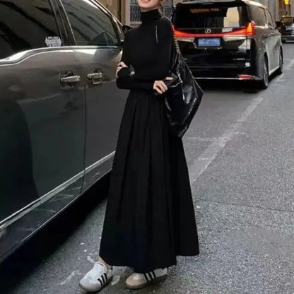 Livia Abito da Donna Hepburn Grigio con Collo Alto | Elegante, invernale 5