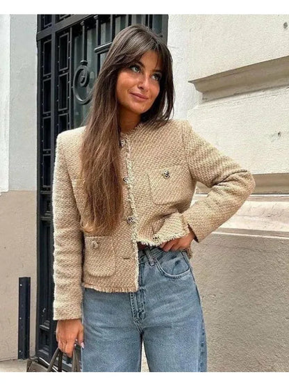 Livia Giacca da Donna Invernale in Tweed | Elegante, Maniche Lunghe 1