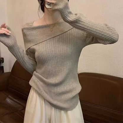 Livia Maglione Donna a Spalle Scoperte Traspirante | Elegante, Maniche Lunghe 3