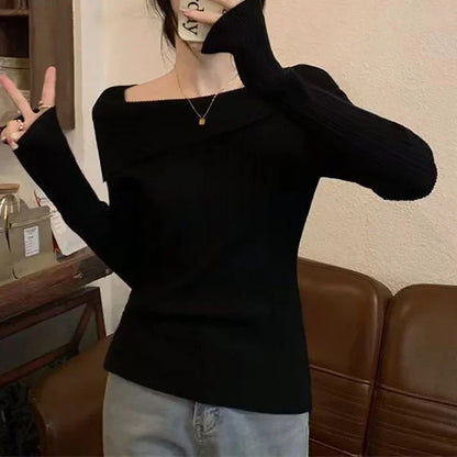 Livia Maglione Donna a Spalle Scoperte Traspirante | Elegante, Maniche Lunghe 4