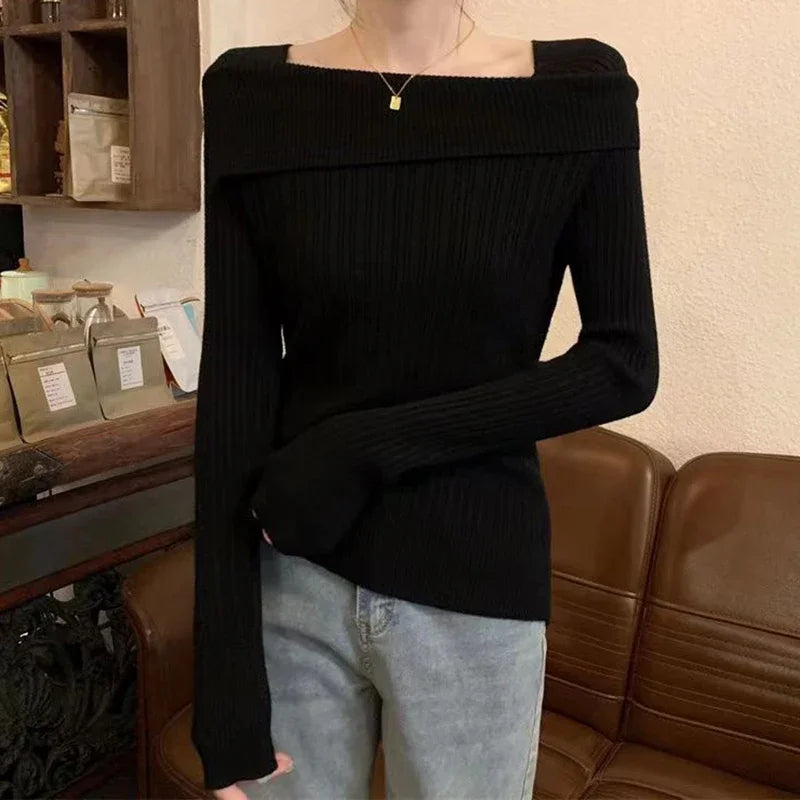 Livia Maglione Donna a Spalle Scoperte Traspirante | Elegante, Maniche Lunghe 5