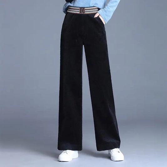 Livia Pantaloni in Velluto a Coste da Donna Eleganti a Vita Alta | Comodi, Larghi 3