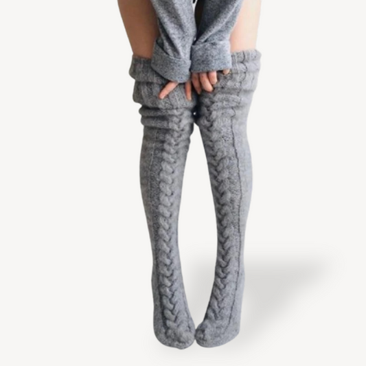 Lola Donna Calze Thigh High | Maglia Cable, Morbide e Calde 0