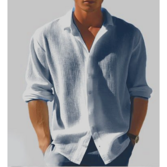 Luca Uomo Camicia Button Down | 100% Cotone Estivo, Casual Elegante 0