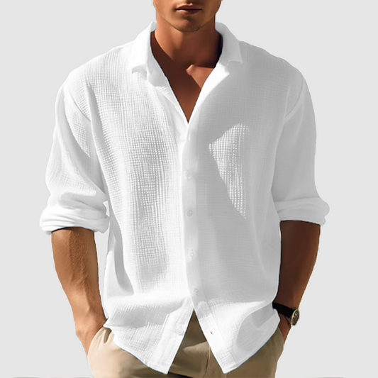 Luca Uomo Camicia Button Down | 100% Cotone Estivo, Casual Elegante 1