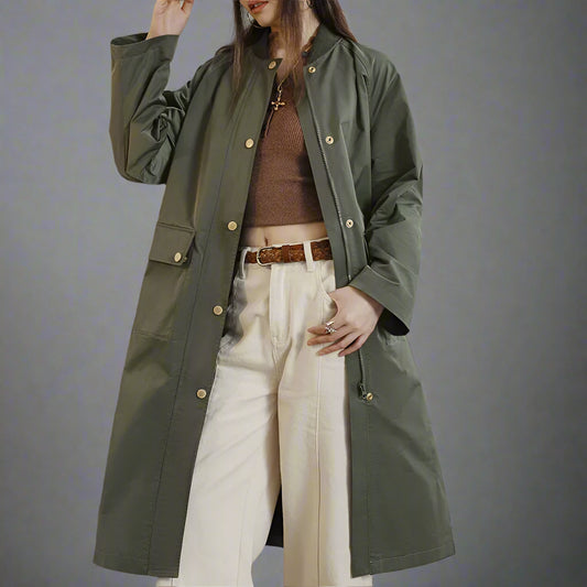 Lunai Cappotto da Donna Trench Leggero | Oversize, con Tasche Flap 0
