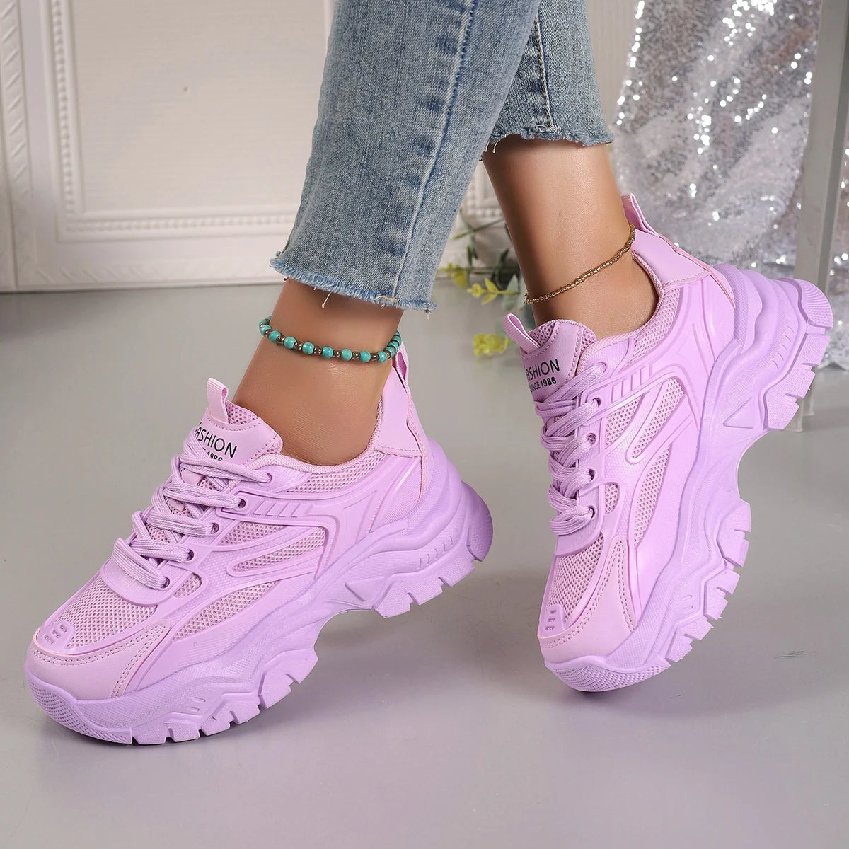 Luno Sneakers da Donna Chunky Sportive | Leggere, Design alla Moda 0
