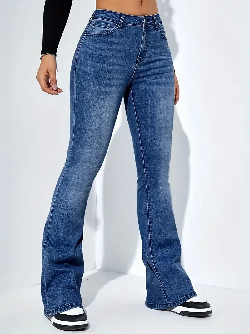 Juno Jeans Donna Skinny a Zampa d'Elefante | a Vita Alta, Elasticizzati, Y2K