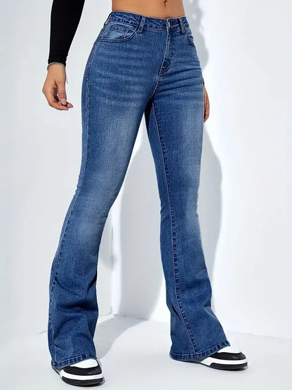 Juno Jeans Donna Skinny a Zampa d'Elefante | a Vita Alta, Elasticizzati, Y2K