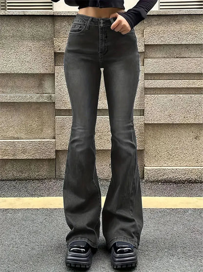 Juno Jeans Donna Skinny a Zampa d'Elefante | a Vita Alta, Elasticizzati, Y2K