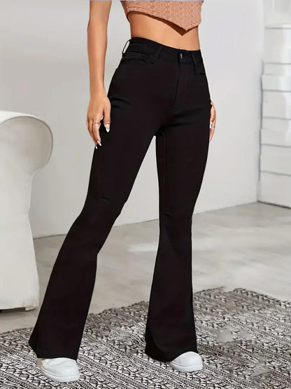 Juno Jeans Donna Skinny a Zampa d'Elefante | a Vita Alta, Elasticizzati, Y2K