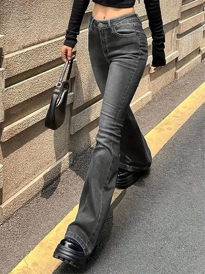 Juno Jeans Donna Skinny a Zampa d'Elefante | a Vita Alta, Elasticizzati, Y2K
