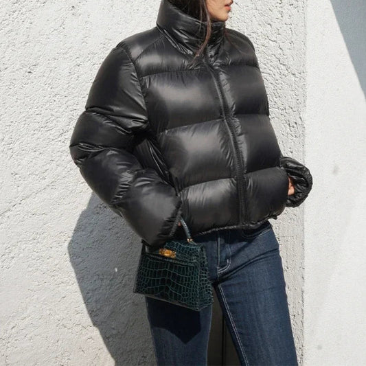 Vento Giacca da Donna Invernale Impermeabile | Design Corto, Con Polsini Antivento 0
